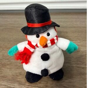 Vintage 1997 Stuffins Snowman Plush 6 Inch Christmas Holiday Ornament